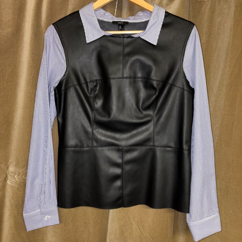 Leather Top with long sleeves
